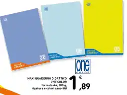 Spazio Conad Maxi quaderno didattico One Color offerta