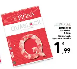 Spazio Conad Quaderno Quablock Pigna offerta