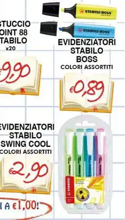 Bernava Evidenziatori Stabilo Boss offerta