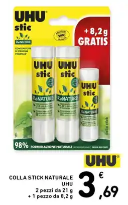 Spazio Conad Colla stick naturale UHU offerta
