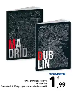 Spazio Conad Maxi quaderno city Blasetti offerta