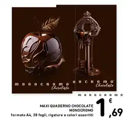 Spazio Conad Maxi quaderno chocolate monocromo offerta