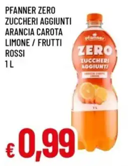 Famila Pfanner zero zuccheri aggiunti arancia carota limone / frutti rossi offerta