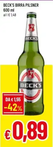 Famila Beck's birra pilsner offerta