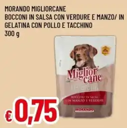 Famila Miglior cane Bocconi in salsa con verdure e manzo offerta
