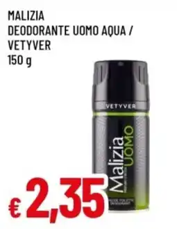 Famila Malizia deodorante uomo aqua vetyver offerta