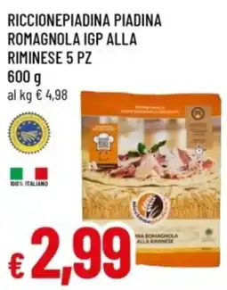 Famila Riccione piadina romagnola alla riminese offerta