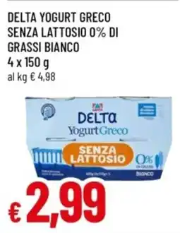 Famila Delta Yogurt Greco senza lattosio 0% di grassi bianco offerta