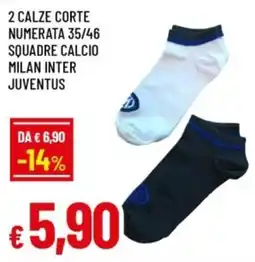Famila Calze corte squadre calcio offerta