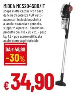 Famila Midea scopa elettrica 2 in 1 offerta