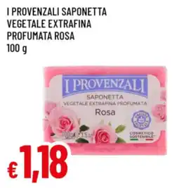 Famila I Provenzali saponetta vegetale extrafine profumata rosa offerta