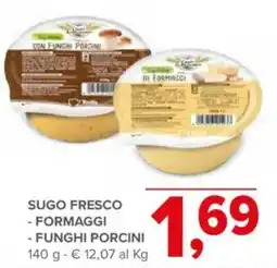 Todis Sugo fresco ai formaggi con funghi porcini offerta