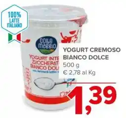 Todis Yogurt cremoso bianco dolce Colle Maggio offerta