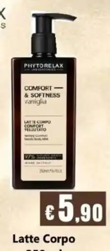 Euroshop PhytoRelax Latte Corpo Comfort & Softness vaniglia offerta