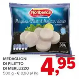 Todis Noribérica Medaglioni di Filetto di Merluzzo Atlantico offerta