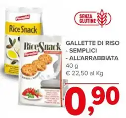 Todis RiceSnack Gallette di riso semplici all'arrabbiata offerta