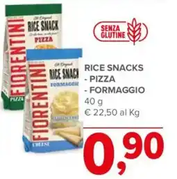 Todis Fiorentini rice snacks pizza formaggio offerta