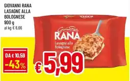 Galassia superstore Lasagne alla Bolognese Rana offerta