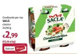 Futura Supermercati Condiverde per riso Saclà classico offerta