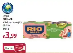 Futura Supermercati Tonno RIOMARE all'olio extra vergine di oliva offerta