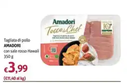 Futura Supermercati Tagliata di pollo AMADORI con sale rosso Hawaii offerta