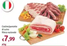 Futura Supermercati Costine/pancetta di suino filiera nazionale offerta