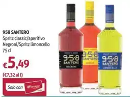 Futura Supermercati 958 Santero Spritz classic/apertivo Negroni/Spritz limoncello offerta