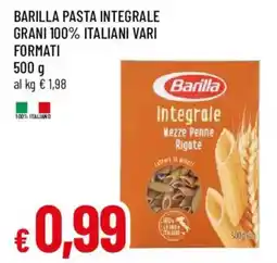 Galassia superstore Barilla pasta integrale offerta