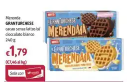Futura Supermercati Il Granturchese merendaaa cacao senza lattosio/cioccolato bianco offerta