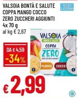 Galassia Valsolia Coppa Zero Mango Cocco offerta