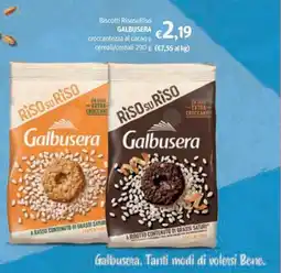 Futura Supermercati Biscotti RisosuRiso Galbusera croccantezza al cacao e cereali/cereali offerta