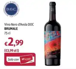 Futura Supermercati Vino Nero d'Avola DOC Brumale offerta