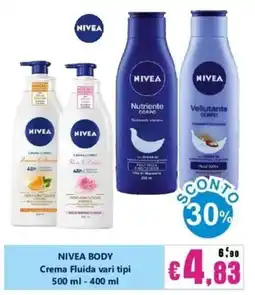 Euroshop NIVEA BODY Crema Fluida vari tipi offerta