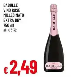 Galassia superstore Babulle vino rosé millesimato extra dry offerta
