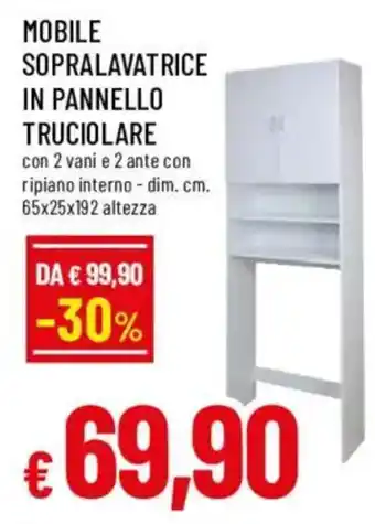 Mobile sopralavatrice in pannello truciolare
