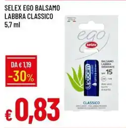 Galassia Selex ego balsamo labbra classico offerta