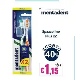 Euroshop Spazzolino Plus mentadent offerta