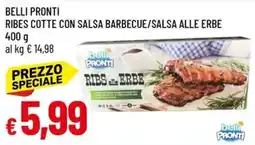 Galassia Ribs cotte con salsa barbecue/salsa alle erbe offerta