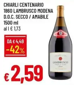 Galassia Chiarli Centenario Lambrusco Modena offerta