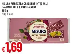 Galassia superstore Misura Fibrextra crackers integrali barbabietola e carota nera offerta