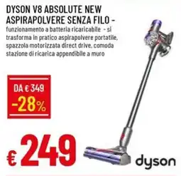 Galassia Dyson V8 Absolute New Aspirapolvere Senza Filo offerta