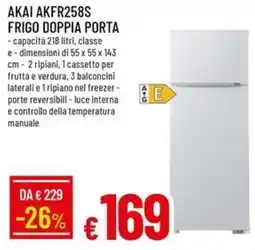 Galassia Akai frigo doppia porta offerta