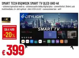 Galassia Smart Tech 65QW02K Smart TV QLED UHD 4K offerta