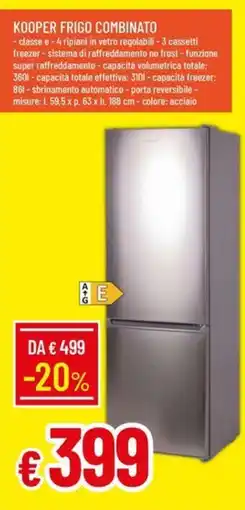 Galassia Kooper frigo combinato offerta