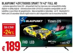 Galassia Blaupunkt 43FCT6000S Smart TV 43" Full HD offerta
