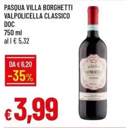 Galassia Pasqua Villa Borghetti Valpolicella Classico DOC offerta