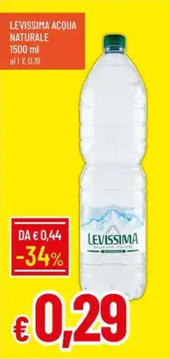 Galassia Levissima acqua naturale offerta