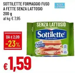 Galassia Sottilette formaggio fuso senza lattosio offerta