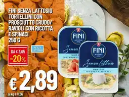 Galassia Fini senza lattosio tortellini con prosciutto crudo/ravioli con ricotta e spinaci offerta