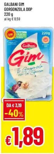 Galassia superstore Galbani Gim Gorgonzola DOP offerta